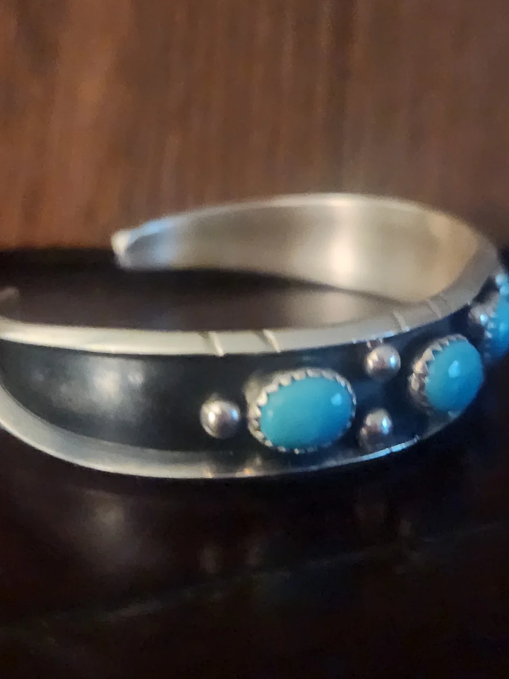 Kingmam Turquoise Sterling Silver Cuff By Reed Charley